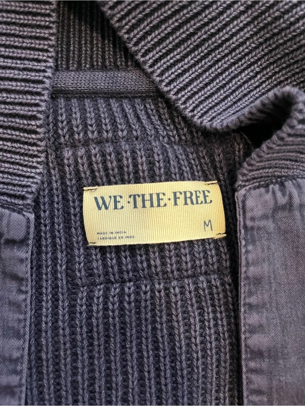 We The Free size Medium worn thru surplus cardi Open-Front Knit Cardigan Sweater
